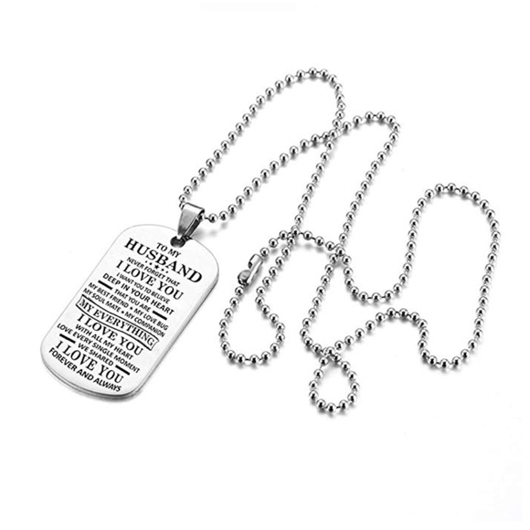 To My Husband Necklace Gift for Valentines Day - Picture 3 of 5